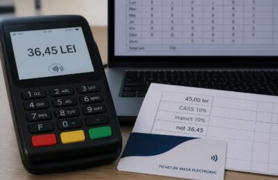 Tichetele de masă de 45 de lei generează un venit net de 36 de lei pe zi lucrătoare în 2026